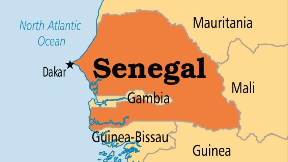 mapa Dakar, Senegal