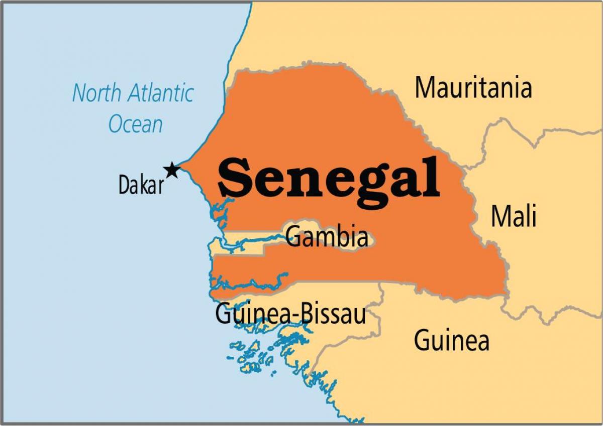 Senegal na mapie świata