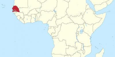 Senegal na mapie Afryki